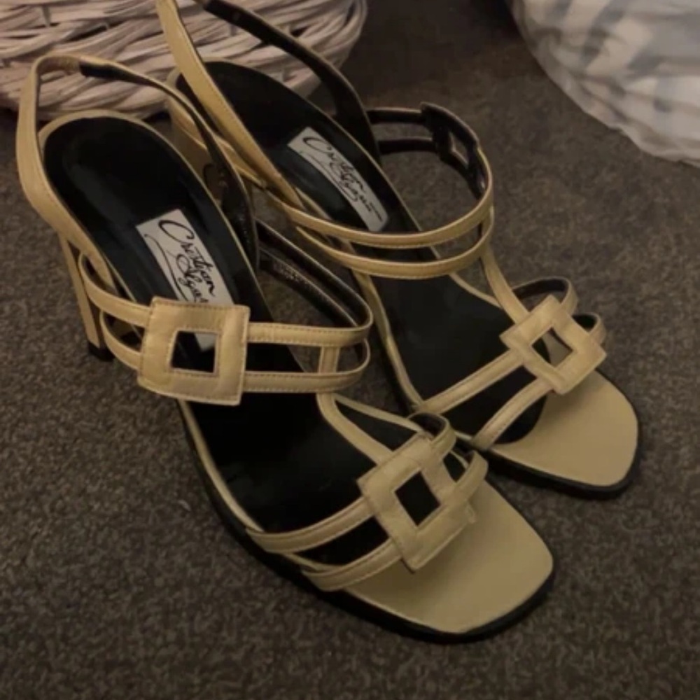 Elegant Beige Strappy Heels